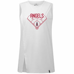 MLB Los Angeles Angels Levelwear Women's Influx Home Field Tank Top