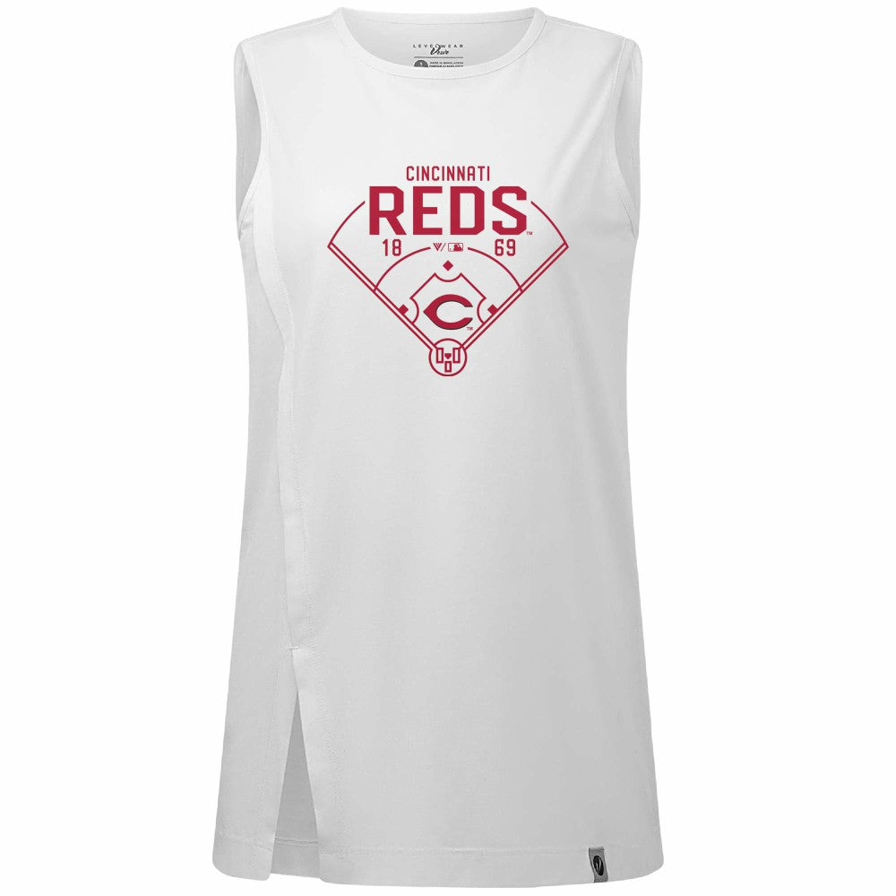 MLB Cincinnati Reds Levelwear Women's Influx Home Field Tank Top