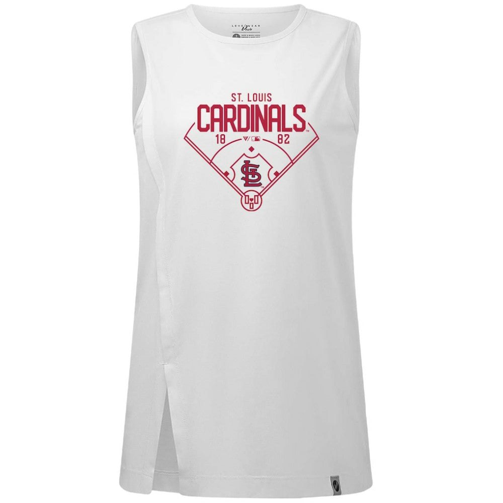 MLB St. Louis Cardinals Levelwear Women's Influx Home Field Tank Top