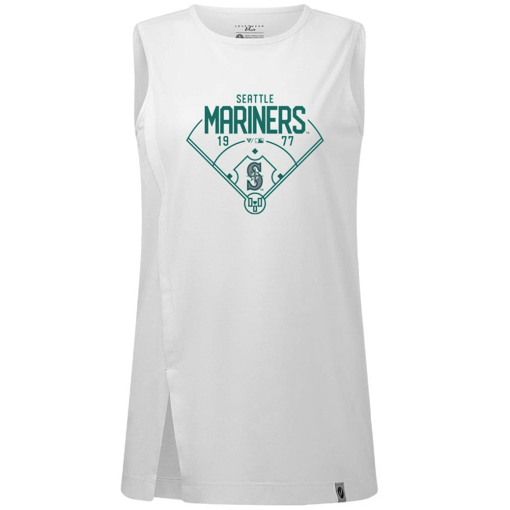 MLB Seattle Mariners Levelwear Women's Influx Home Field Tank Top
