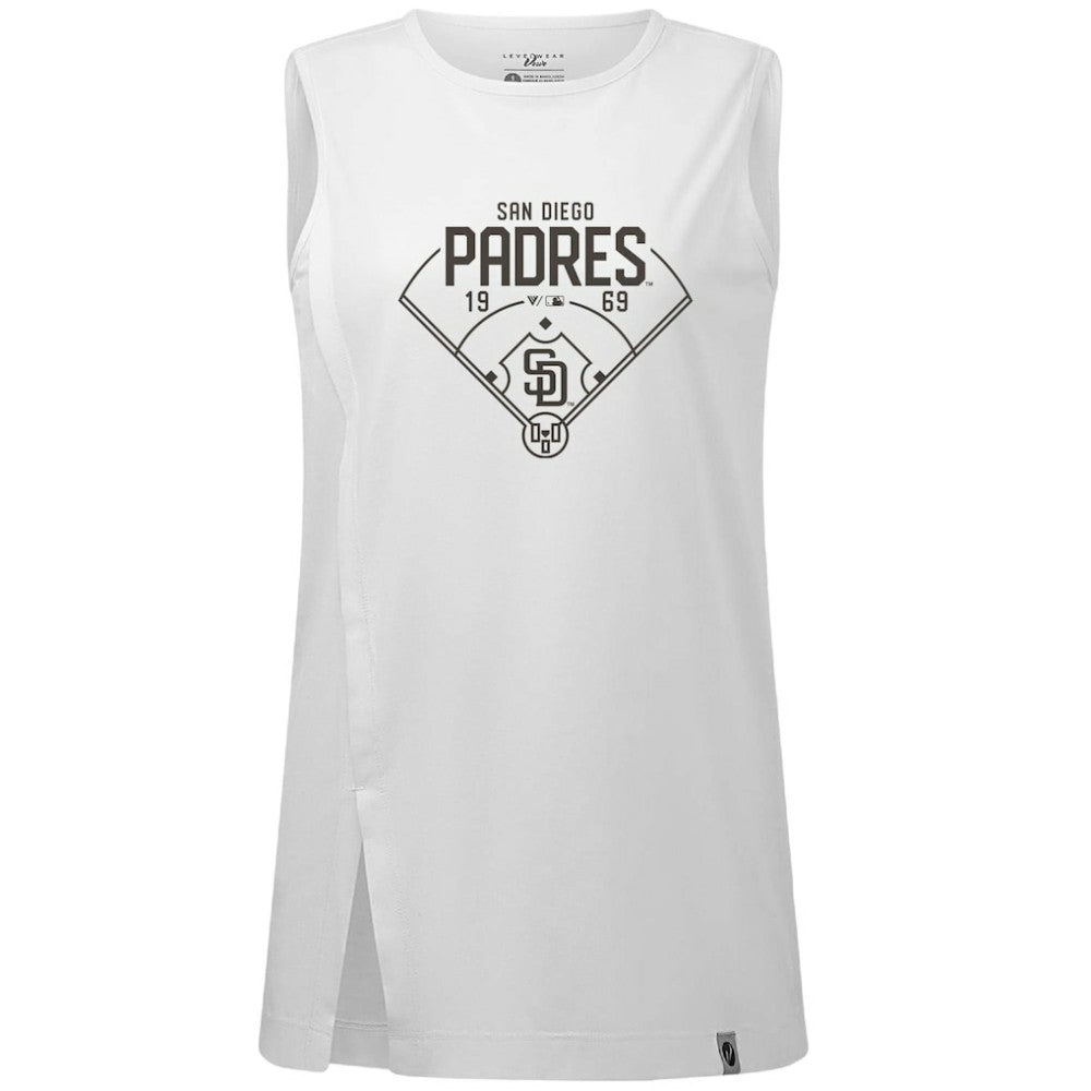 MLB San Diego Padres Levelwear Women's Influx Home Field Tank Top