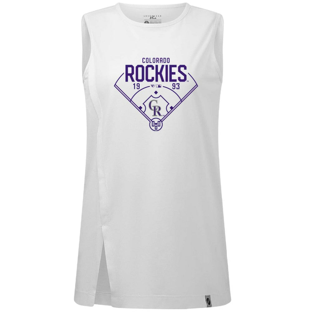 MLB Colorado Rockies Levelwear Women's Influx Home Field Tank Top