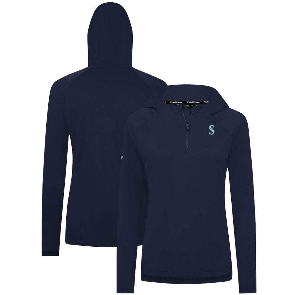 MLB Seattle Mariners Levelwear Women's Raven Insignia 2.0 Quarter-Zip Jacket