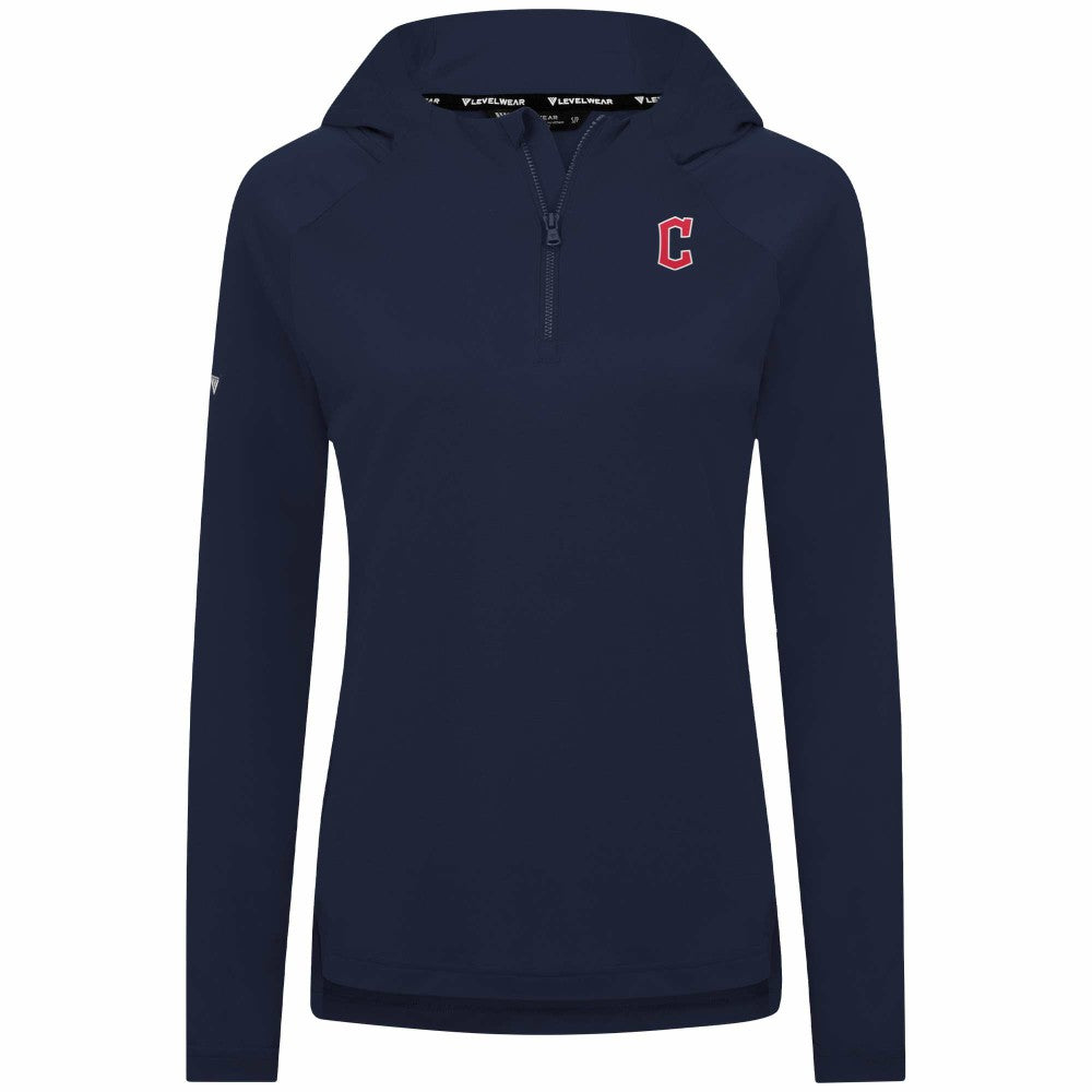 MLB Cleveland Guardians Levelwear Women's Raven Insignia 2.0 Quarter-Zip Jacket
