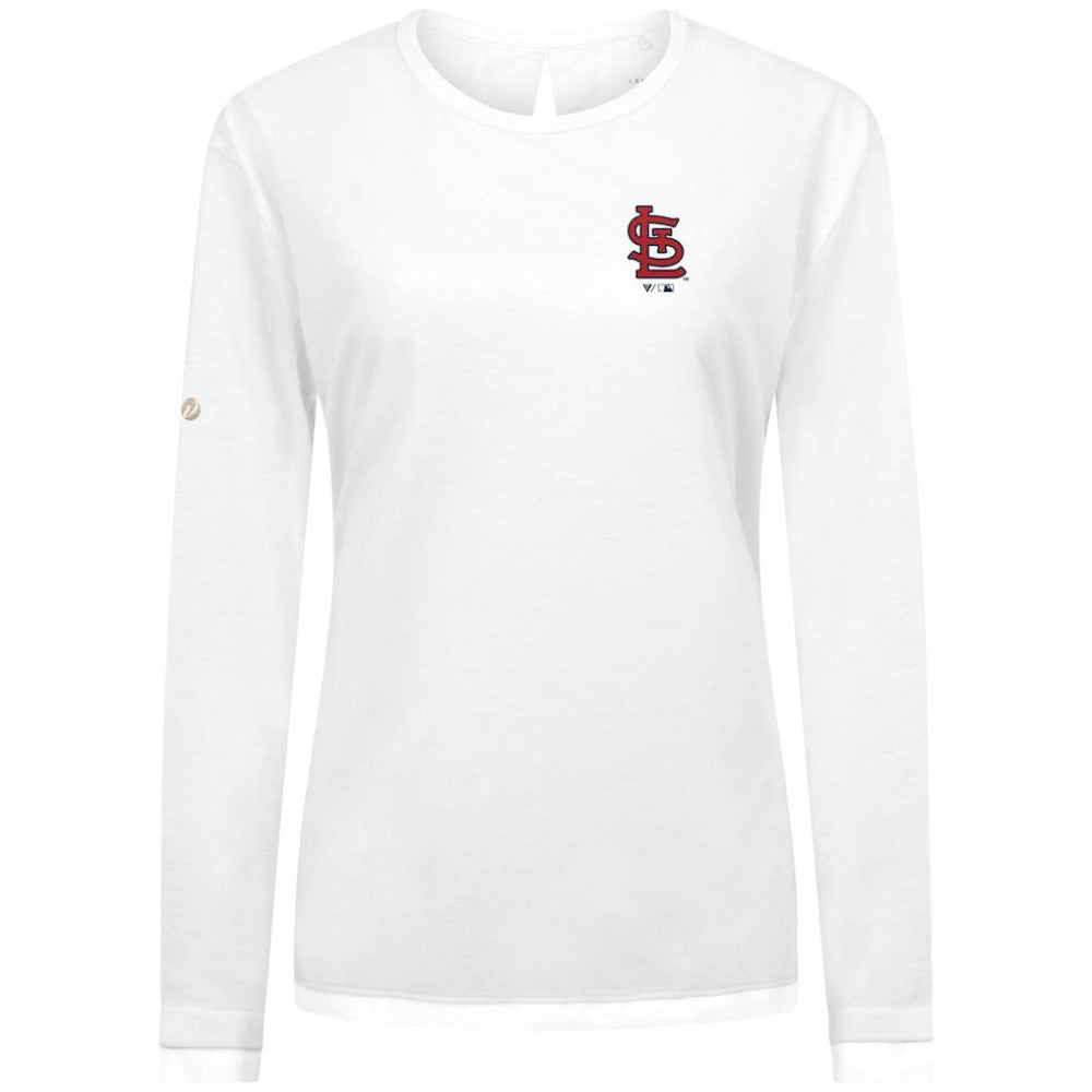 MLB St. Louis Cardinals Levelwear Women's Sequoia Primary Logo Long Sleeve T-Shirt