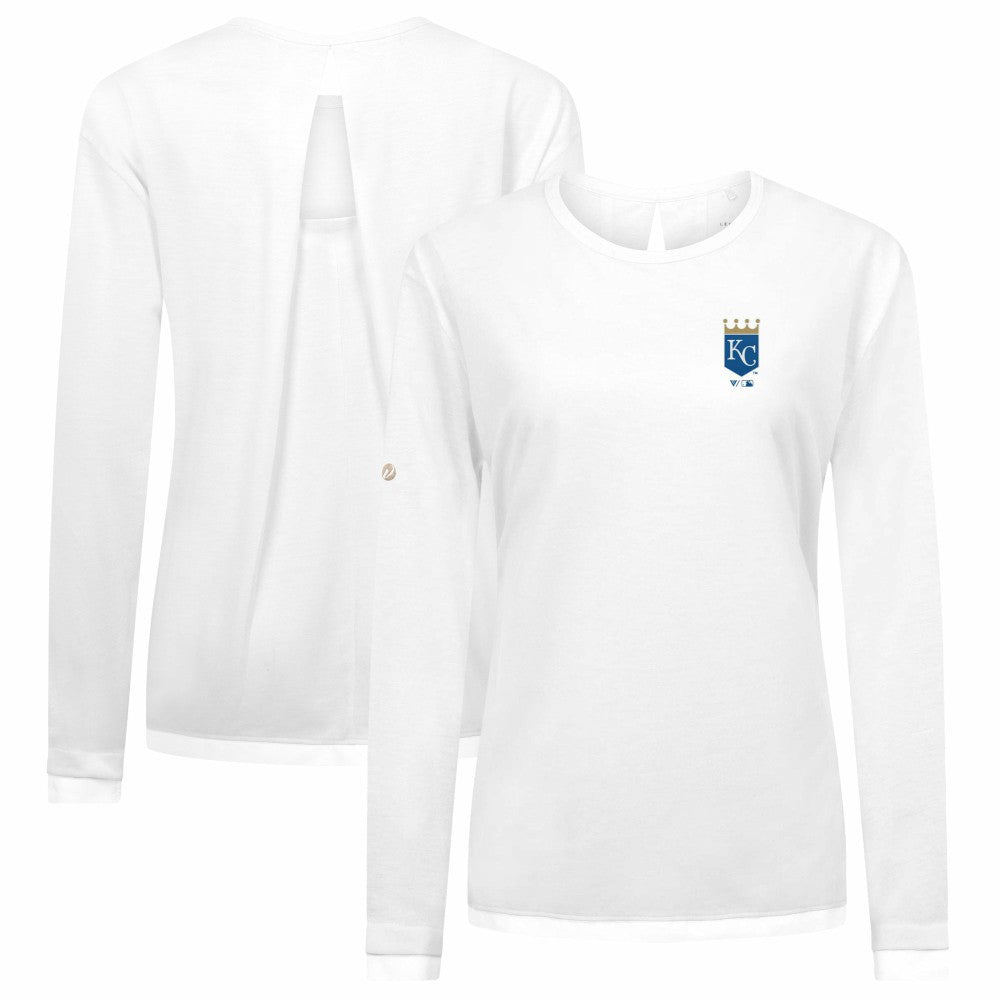 MLB Kansas City Royals Levelwear Women's Sequoia Primary Logo Long Sleeve T-Shirt