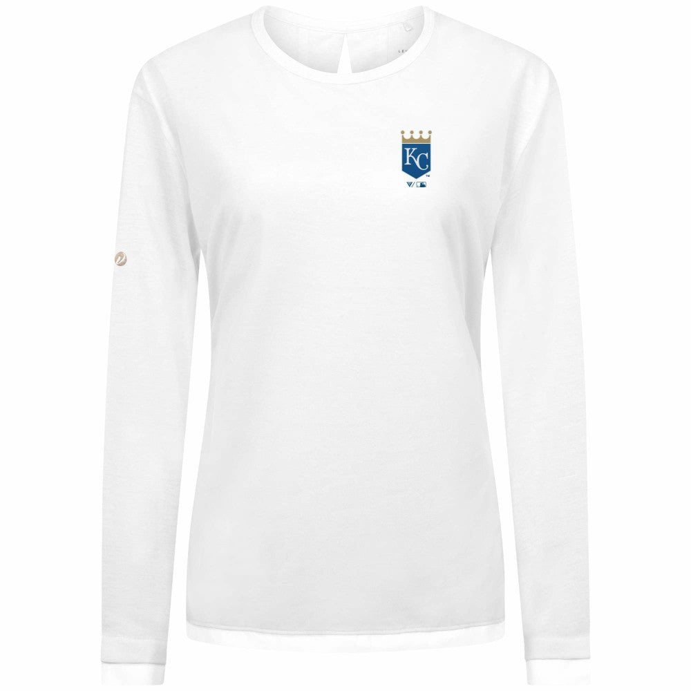 MLB Kansas City Royals Levelwear Women's Sequoia Primary Logo Long Sleeve T-Shirt