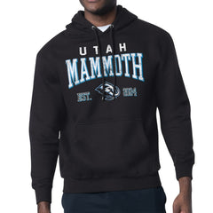 NHL Black Utah Mammoth Starter Retro Graphic Fleece Pullover Hoodie