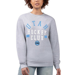NHL Heather Gray Utah Mammoth G-III 4Her by Carl Banks Women's Graphic Pullover Sweatshirt