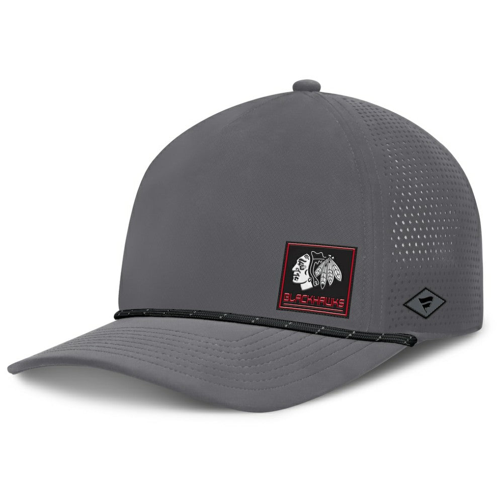NHL Gray Chicago Blackhawks Fanatics Captain Rope Adjustable Hat