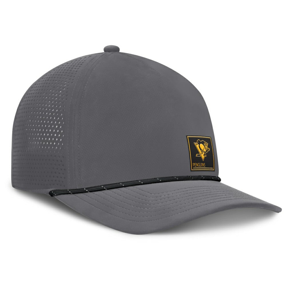 NHL Gray Pittsburgh Penguins Fanatics Captain Rope Adjustable Hat