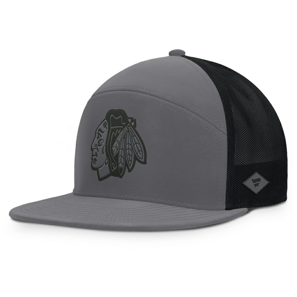 NHL Charcoal Chicago Blackhawks Fanatics Fairweather Adjustable Hat