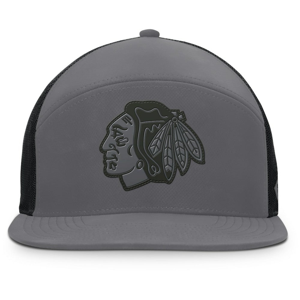 NHL Charcoal Chicago Blackhawks Fanatics Fairweather Adjustable Hat