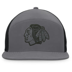 NHL Charcoal Chicago Blackhawks Fanatics Fairweather Adjustable Hat