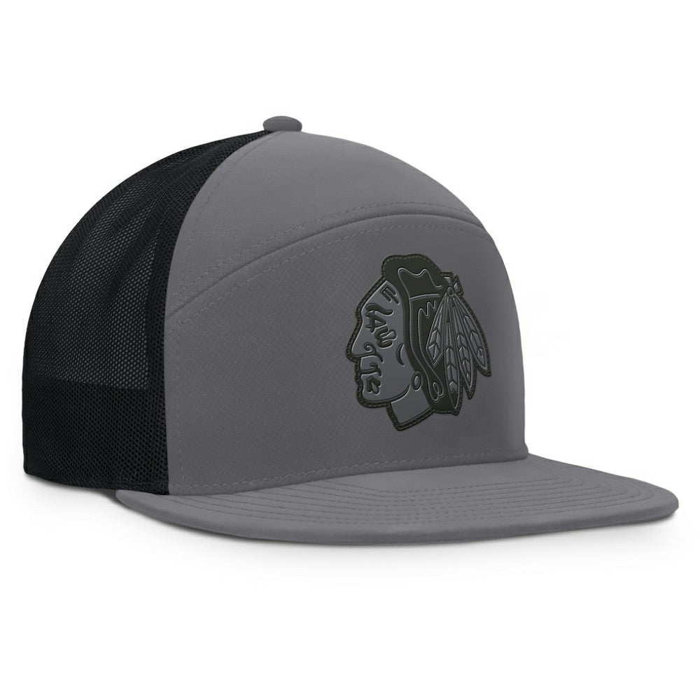 NHL Charcoal Chicago Blackhawks Fanatics Fairweather Adjustable Hat
