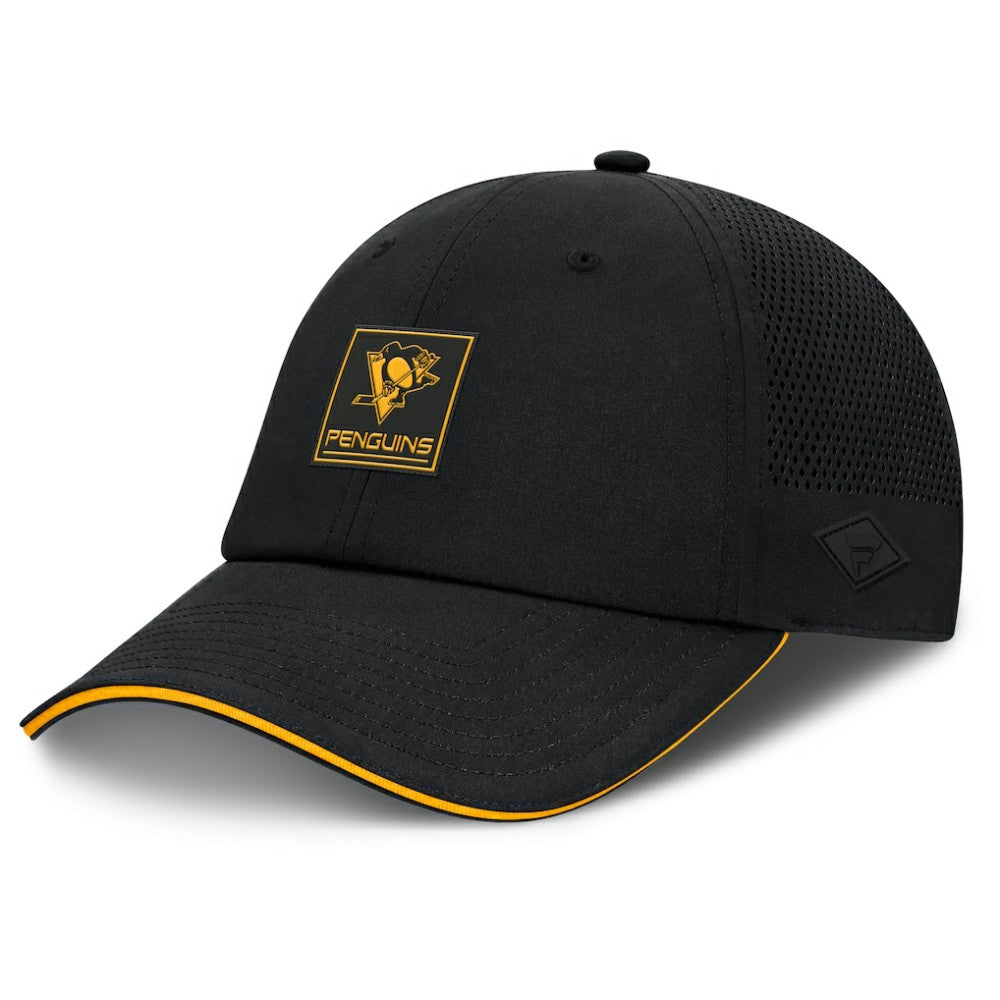 NHL Black Pittsburgh Penguins Fanatics Driver Adjustable Hat
