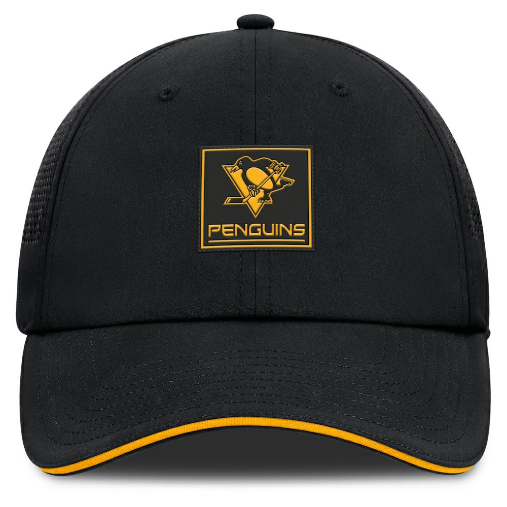 NHL Black Pittsburgh Penguins Fanatics Driver Adjustable Hat