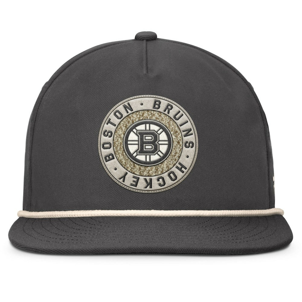NHL Charcoal Boston Bruins Fanatics Closer Adjustable Hat