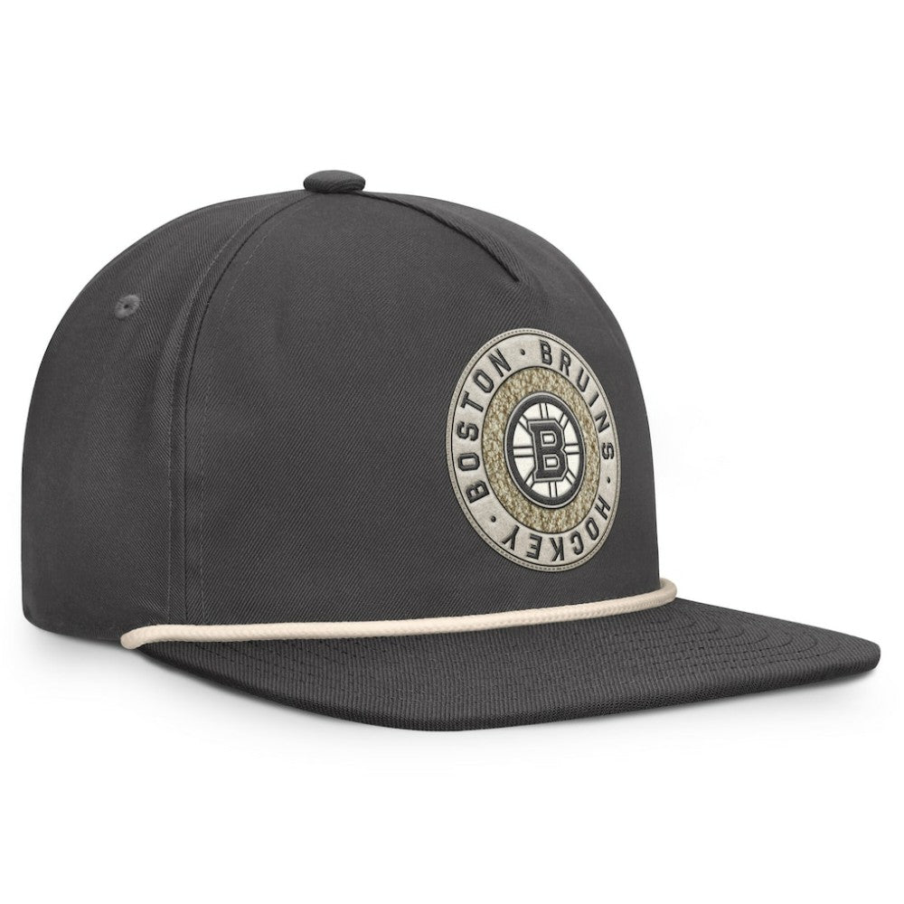 NHL Charcoal Boston Bruins Fanatics Closer Adjustable Hat