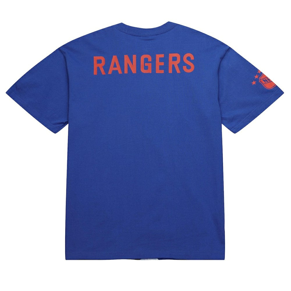 NHL Blue Mark Messier New York Rangers Mitchell & Ness NHL Ultimate Player Vintage Logo T-Shirt