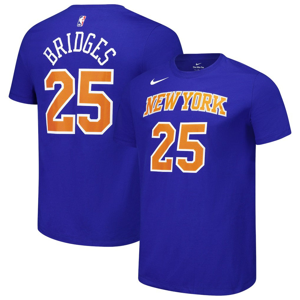 NBA Mikal Bridges New York Knicks Unisex Name & Number T-Shirt