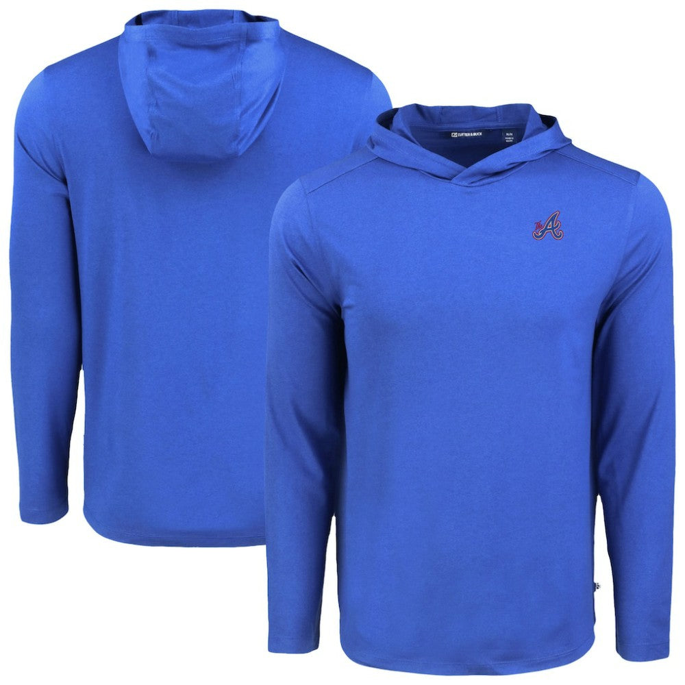 MLB Atlanta Braves Cutter & Buck Coastline Epic Comfort Recycled Eco Hoodie Long Sleeve T-Shirt
