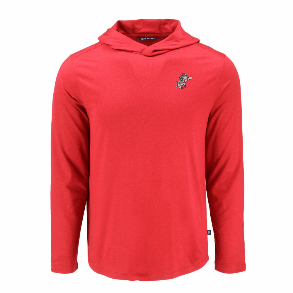 MLB Cincinnati Reds Cutter & Buck Coastline Epic Comfort Recycled Eco Hoodie Long Sleeve T-Shirt
