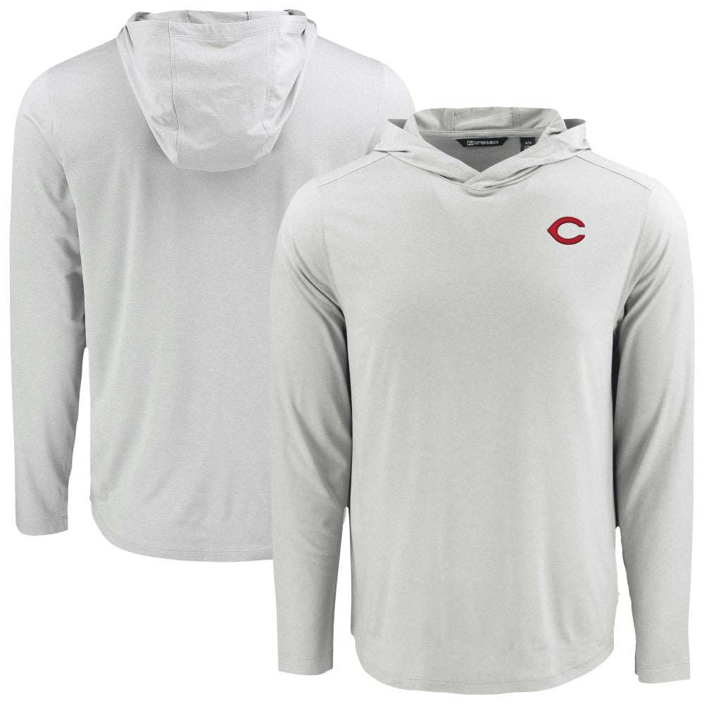 MLB Cincinnati Reds Cutter & Buck Coastline Epic Comfort Recycled Eco Hoodie Long Sleeve T-Shirt