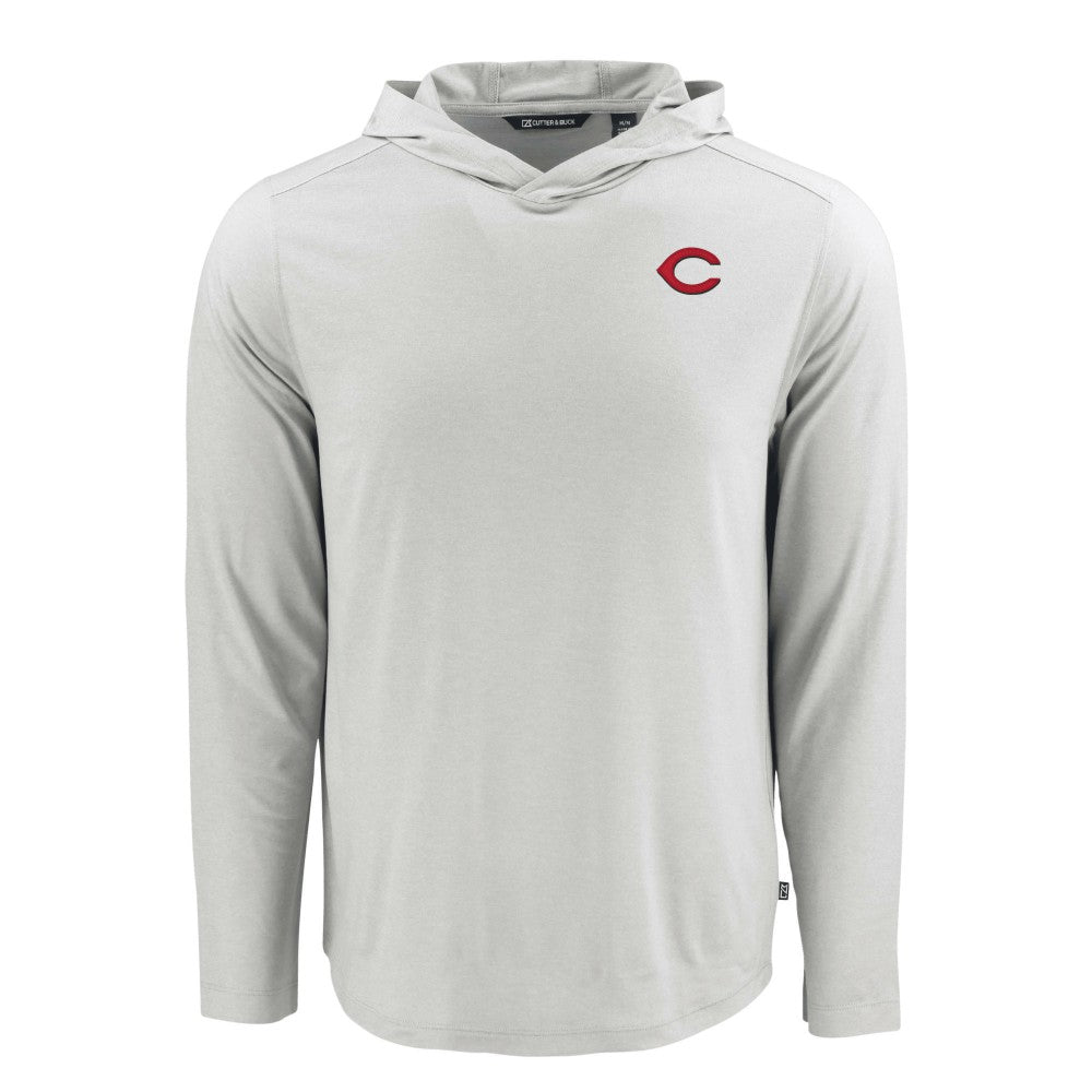MLB Cincinnati Reds Cutter & Buck Coastline Epic Comfort Recycled Eco Hoodie Long Sleeve T-Shirt