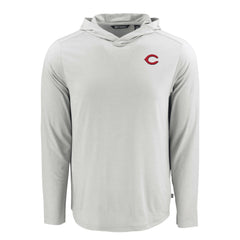MLB Cincinnati Reds Cutter & Buck Coastline Epic Comfort Recycled Eco Hoodie Long Sleeve T-Shirt