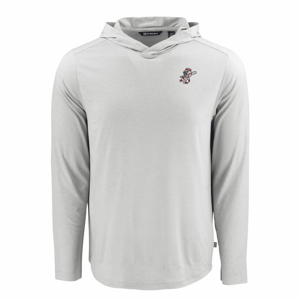 MLB Cincinnati Reds Cutter & Buck Coastline Epic Comfort Recycled Eco Hoodie Long Sleeve T-Shirt