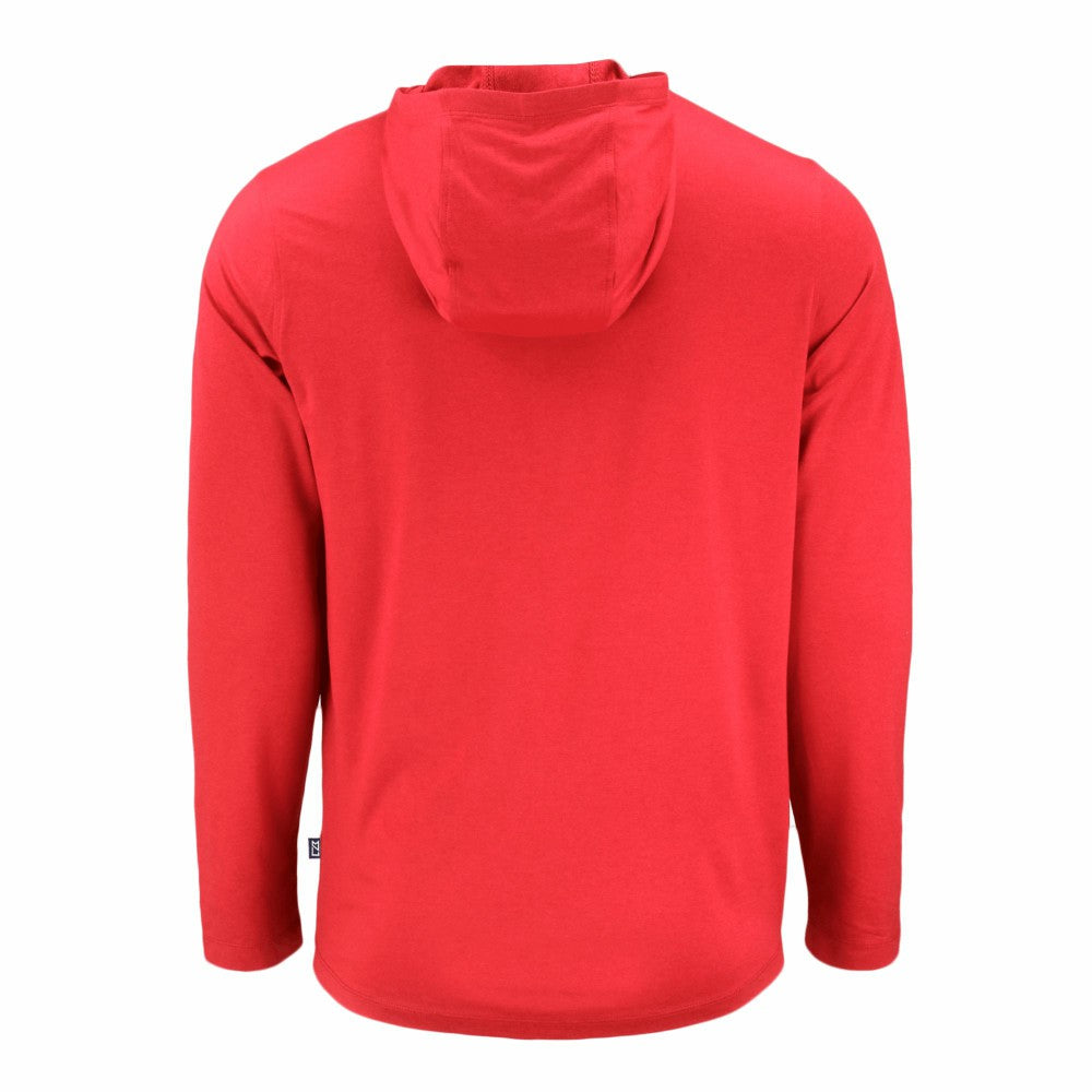 MLB Cincinnati Reds Cutter & Buck Coastline Epic Comfort Recycled Eco Hoodie Long Sleeve T-Shirt