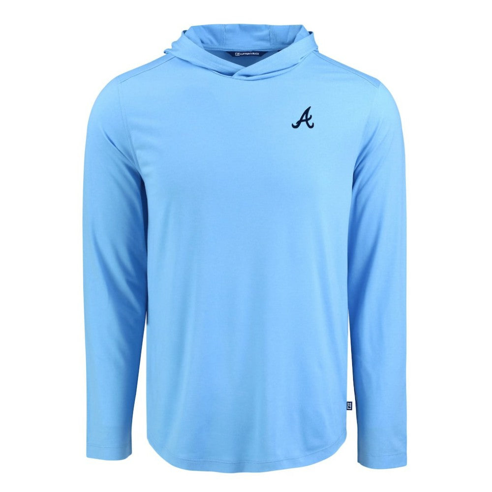 MLB Atlanta Braves Cutter & Buck Coastline Epic Comfort Recycled Eco Hoodie Long Sleeve T-Shirt