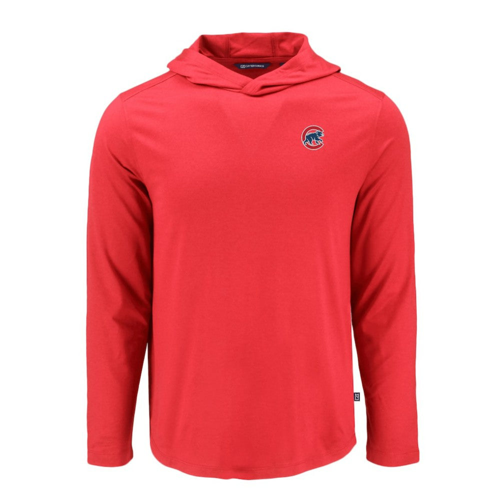 MLB Chicago Cubs Cutter & Buck Coastline Epic Comfort Recycled Eco Hoodie Long Sleeve T-Shirt
