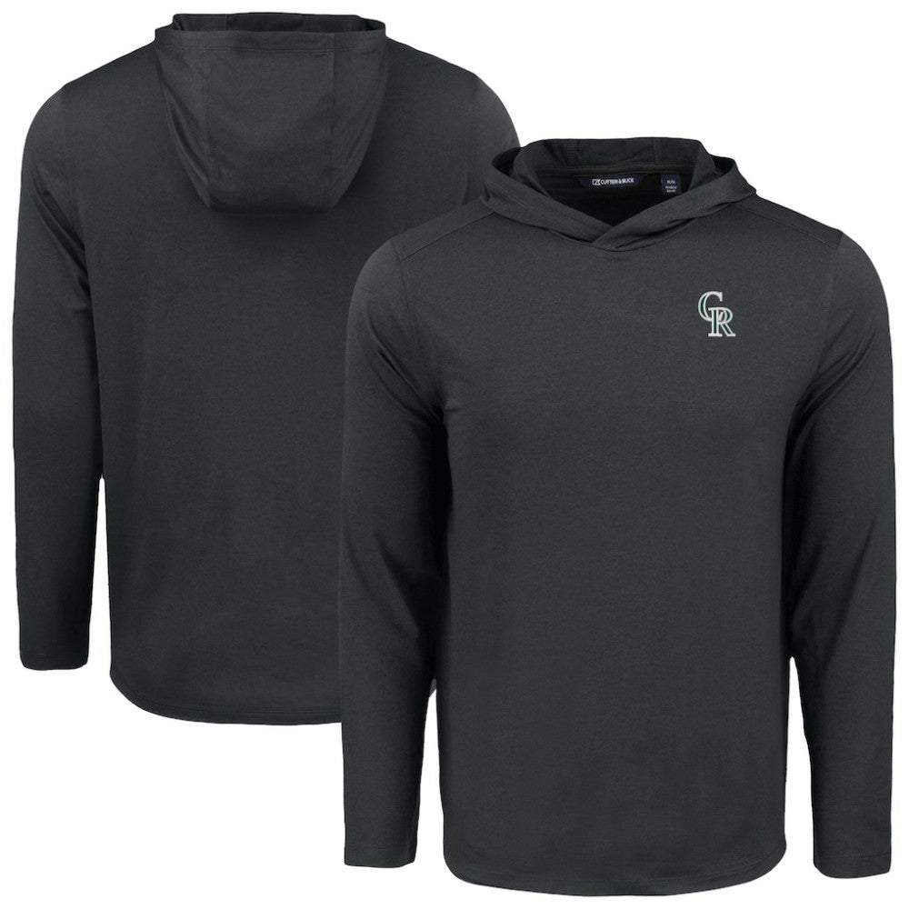 MLB Colorado Rockies Cutter & Buck Coastline Epic Comfort Recycled Eco Hoodie Long Sleeve T-Shirt