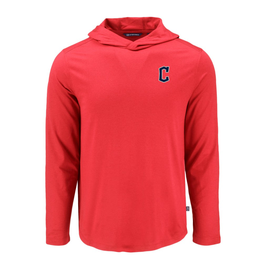 MLB Cleveland Guardians Cutter & Buck Coastline Epic Comfort Recycled Eco Hoodie Long Sleeve T-Shirt