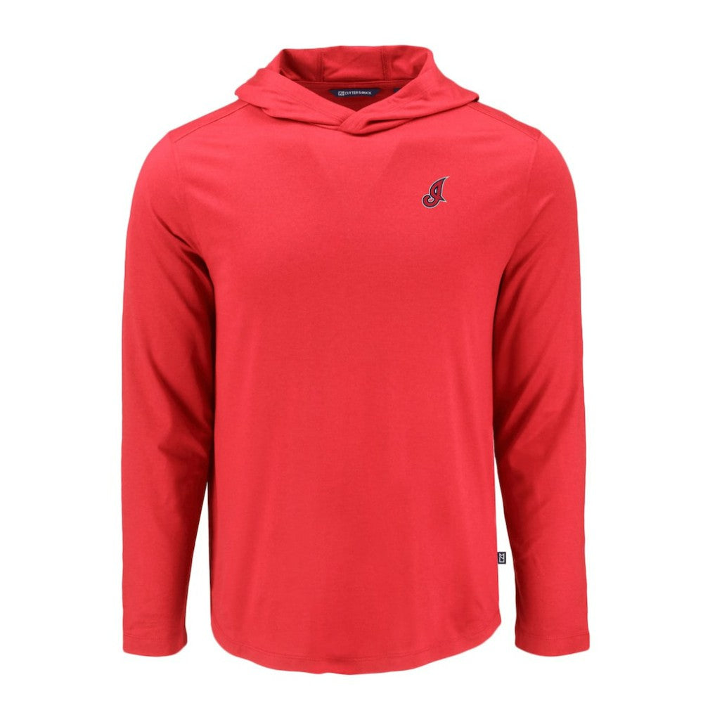 MLB Cleveland Guardians Cutter & Buck Coastline Epic Comfort Recycled Eco Hoodie Long Sleeve T-Shirt