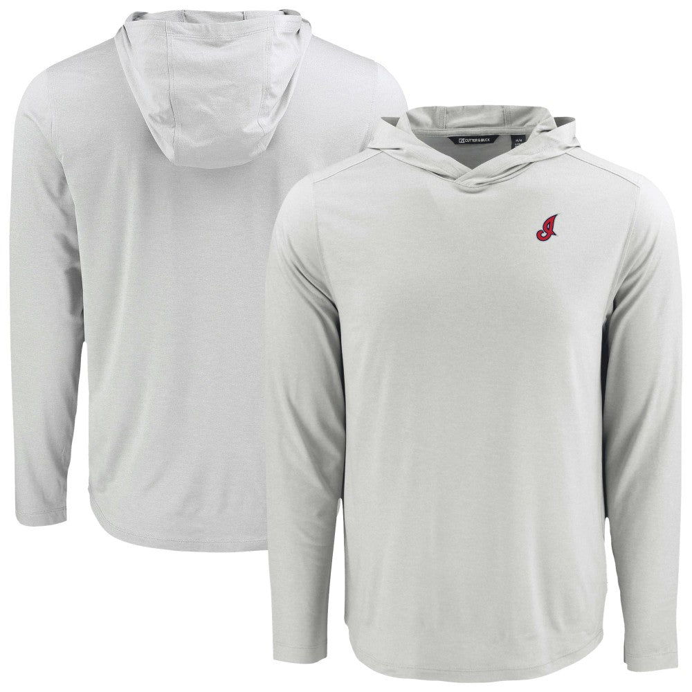 MLB Cleveland Guardians Cutter & Buck Coastline Epic Comfort Recycled Eco Hoodie Long Sleeve T-Shirt