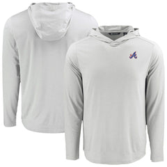 MLB Atlanta Braves Cutter & Buck Coastline Epic Comfort Recycled Eco Hoodie Long Sleeve T-Shirt