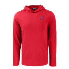 MLB Atlanta Braves Cutter & Buck Coastline Epic Comfort Recycled Eco Hoodie Long Sleeve T-Shirt