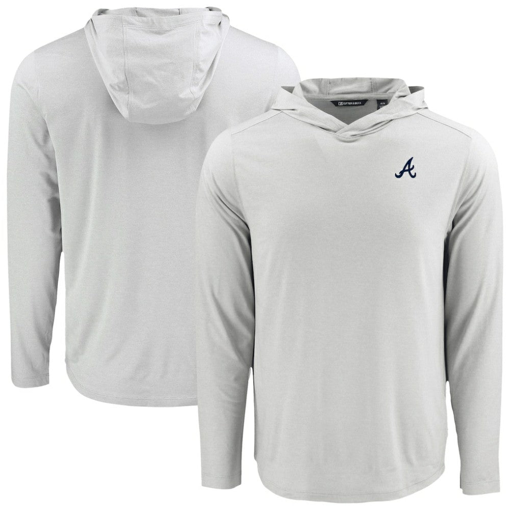MLB Atlanta Braves Cutter & Buck Coastline Epic Comfort Recycled Eco Hoodie Long Sleeve T-Shirt