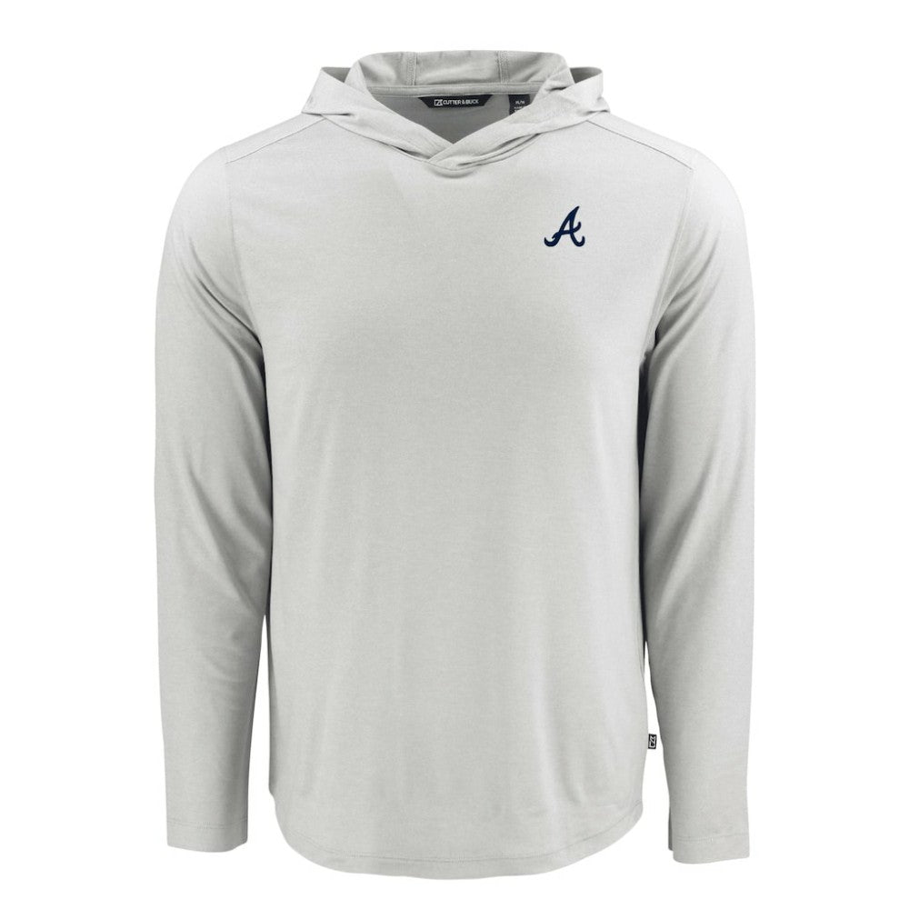 MLB Atlanta Braves Cutter & Buck Coastline Epic Comfort Recycled Eco Hoodie Long Sleeve T-Shirt