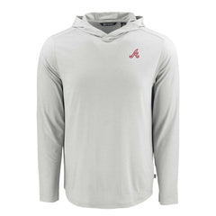MLB Atlanta Braves Cutter & Buck Coastline Epic Comfort Recycled Eco Hoodie Long Sleeve T-Shirt