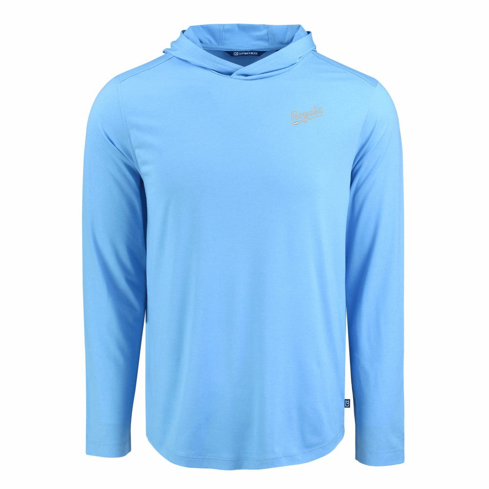 MLB Kansas City Royals Cutter & Buck Coastline Epic Comfort Recycled Eco Hoodie Long Sleeve T-Shirt