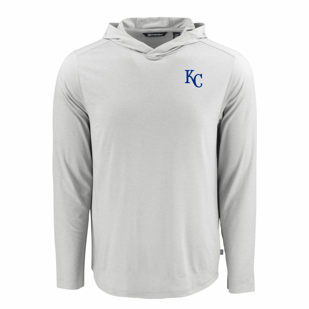 MLB Kansas City Royals Cutter & Buck Coastline Epic Comfort Recycled Eco Hoodie Long Sleeve T-Shirt