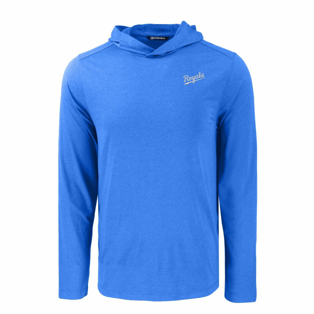 MLB Kansas City Royals Cutter & Buck Coastline Epic Comfort Recycled Eco Hoodie Long Sleeve T-Shirt