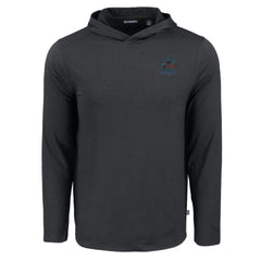 MLB Miami Marlins Cutter & Buck Coastline Epic Comfort Recycled Eco Hoodie Long Sleeve T-Shirt