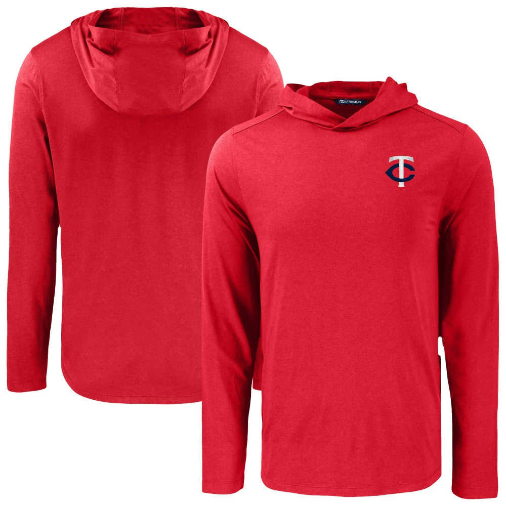 MLB Minnesota Twins Cutter & Buck Coastline Epic Comfort Recycled Eco Hoodie Long Sleeve T-Shirt