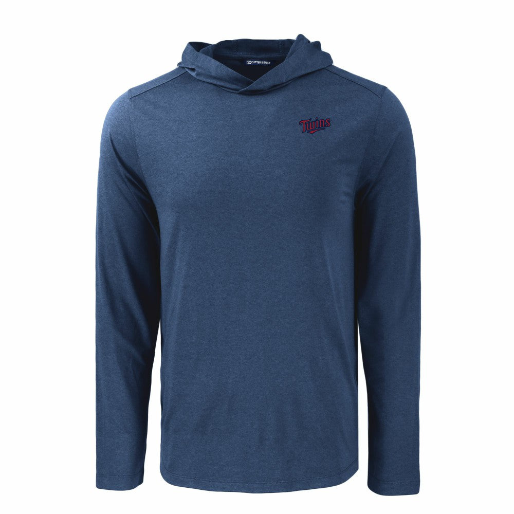 MLB Minnesota Twins Cutter & Buck Coastline Epic Comfort Recycled Eco Hoodie Long Sleeve T-Shirt