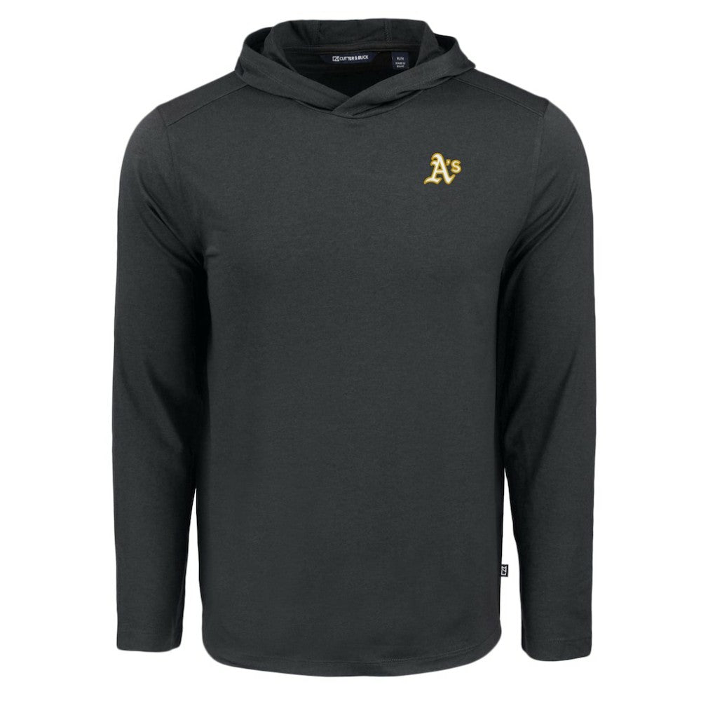 MLB Athletics Cutter & Buck Coastline Epic Comfort Recycled Eco Hoodie Long Sleeve T-Shirt